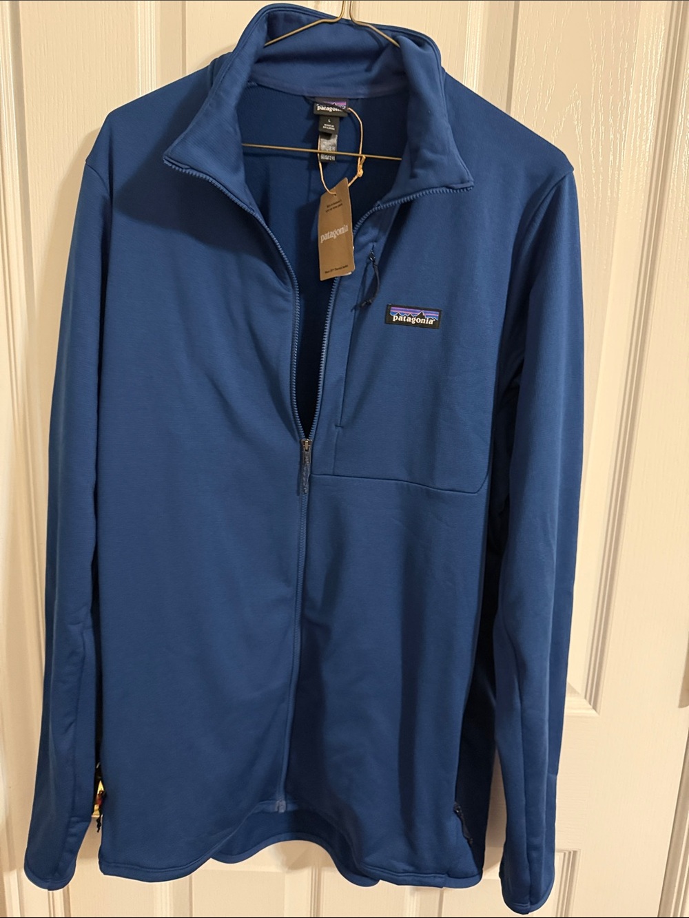 Patagonia Men's R1 Thermal Jacket 
Deep Blue Lightweight Full Zip Jacket